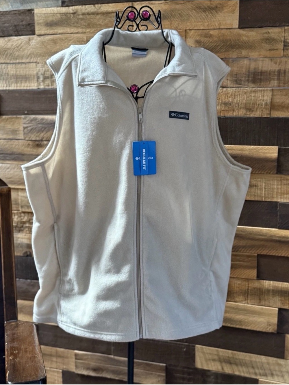 Columbia Steens Mountain™ Fleece Vest: Cream color 3xl new with tags
